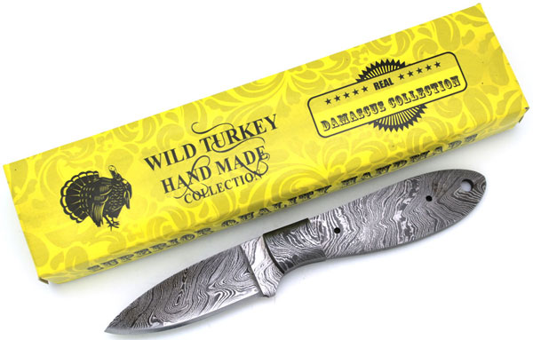 Wild Turkey Handmade Custom Full Tang Damascus Steel Blank Blade