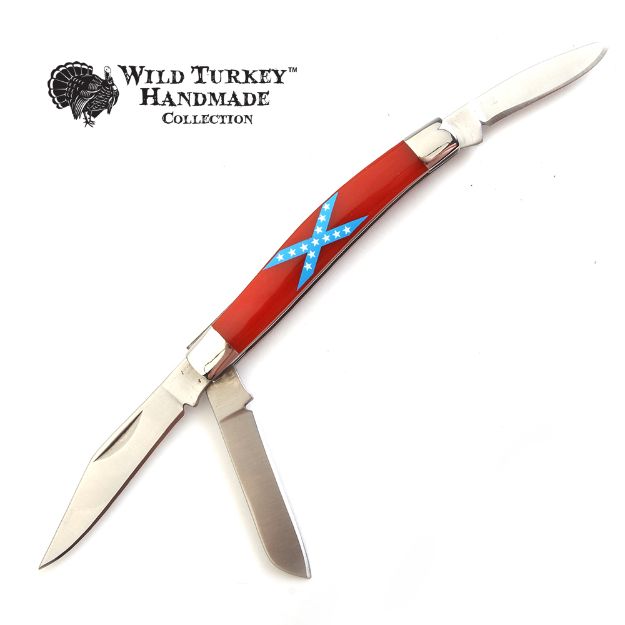 Wild Turkey Collection 3 Blade Manual Folding Knife 2.75'' Closed