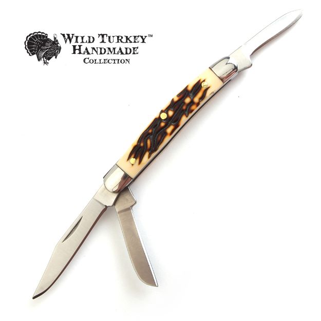 Wild Turkey Collection 3 Blade Manual Folding KNIFE 2.75'' Closed