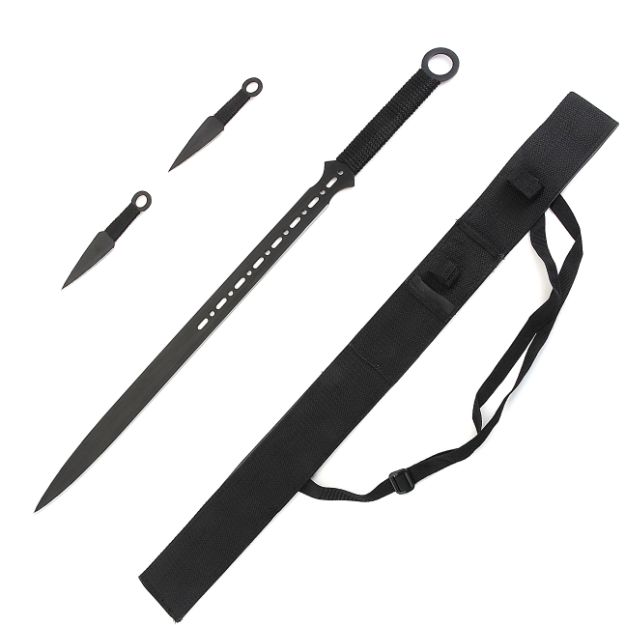Ninja SWORD All Black 28'' Overall with Carrying Case