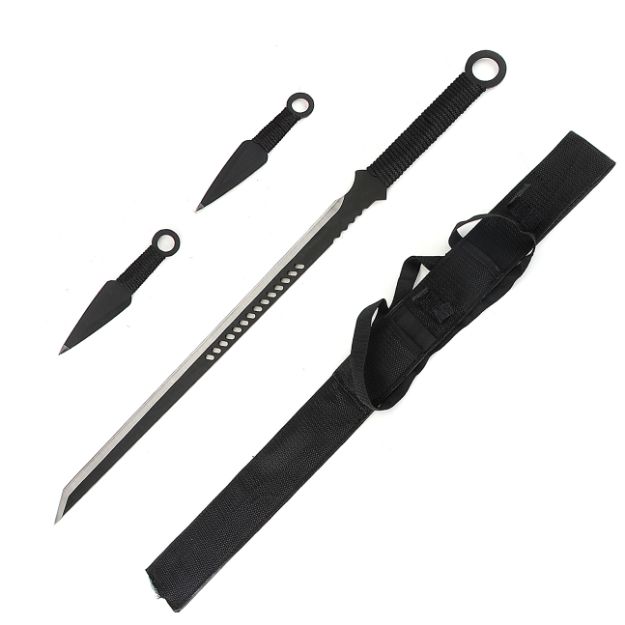 Ninja SWORD All Black 28'' Overall with Carrying Case