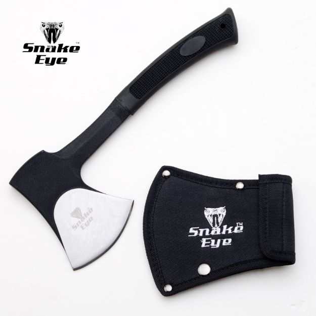 Snake Eye Tactical Traditional Stainless Steel CAMPING Axe - Blac