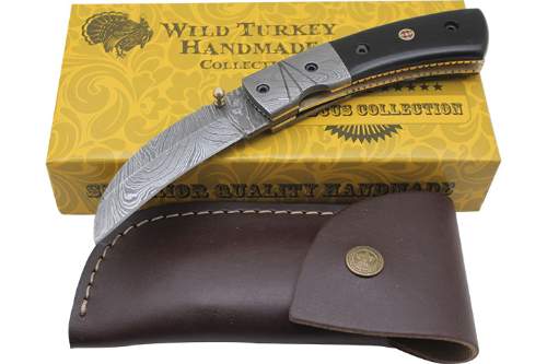 Wild Turkey Handmade  Collection Karambit Style Folding Knife