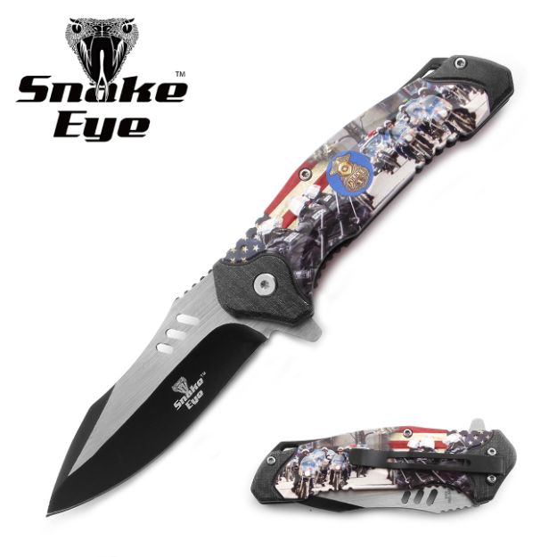 Snake Eye Tactical Spring Assist Knife 4.75'' Closed