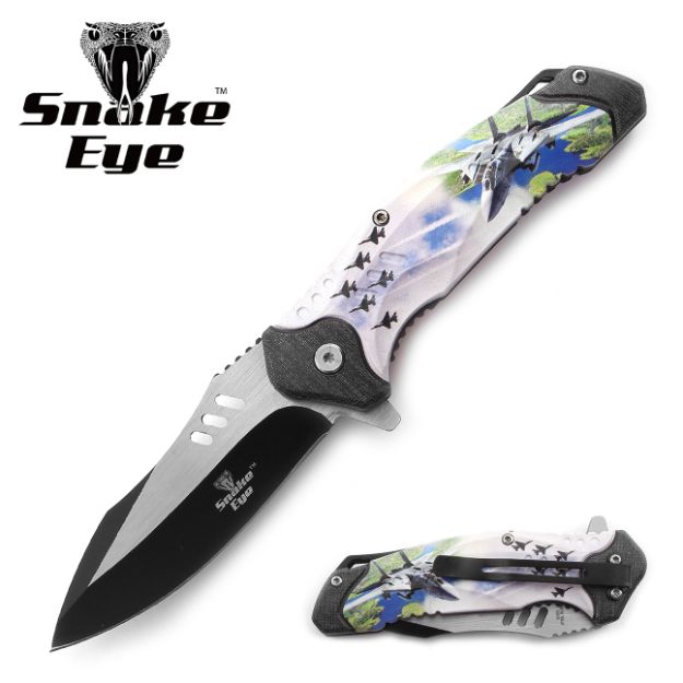 Snake Eye Tactical Spring Assist KNIFE 4.75'' Closed