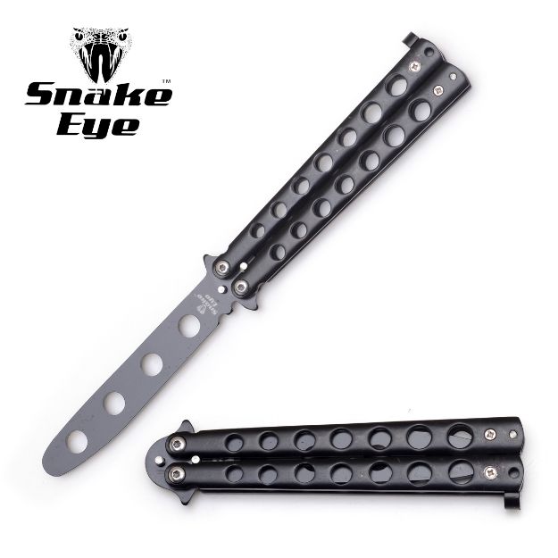 Snake Eye Tactical Training BUTTERFLY KNIFE Black 5'' Closed