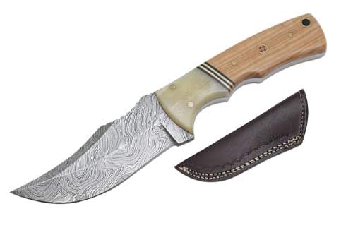 Wild Turkey Handmade Damascus collection 9'' hunting knife