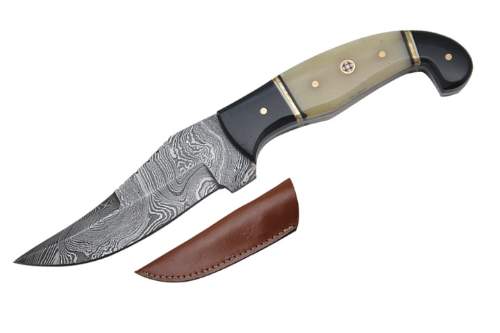 Wild Turkey Handmade Damascus collection 9'' hunting knife