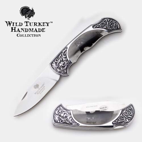 Wild Turkey Handmade Collection Lock Back Folding Knife 4.5''