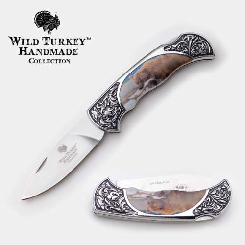 Wild Turkey Handmade Lock Back Manual Folding Knife WT-1113BR3D