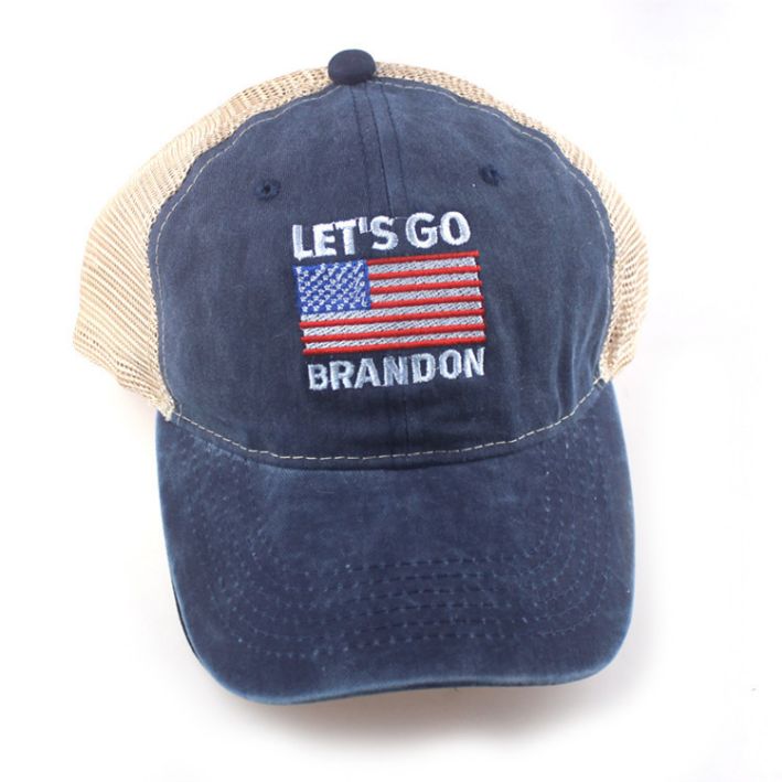 FREE 3-DAY SHIPPING Let's Go Brandon HAT - American Flag Logo 3
