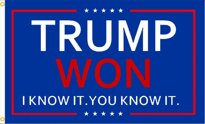 FREE 3-DAY SHIPPING Trump Won I Know It You Know It FLAG
