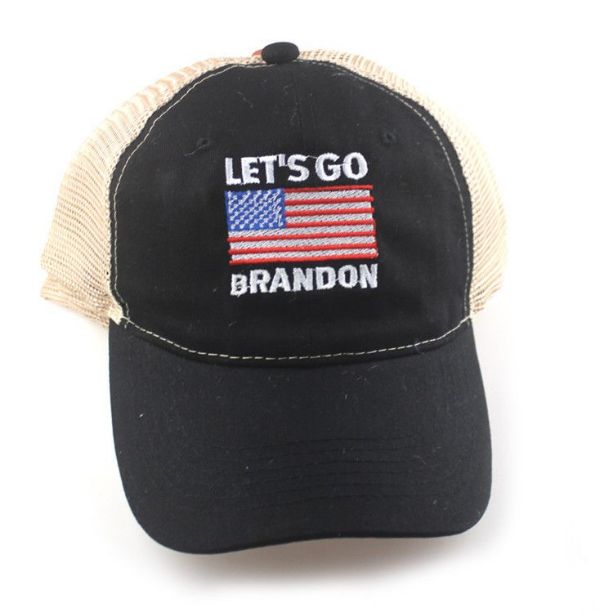 FREE 3-DAY SHIPPING Let's Go Brandon Hat - American FLAG Logo 3