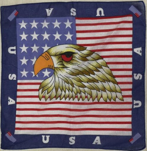 American Flag I Heart the USA BANDANA