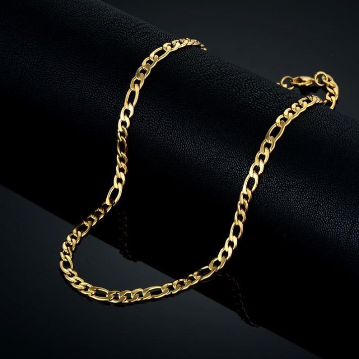 18kt GOLD Plated Stainless steel Cuban Link Necklace, chain neckl