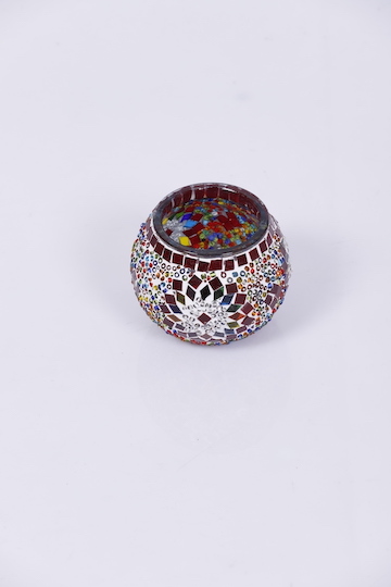 Multicolor White Circle CANDLE Holder