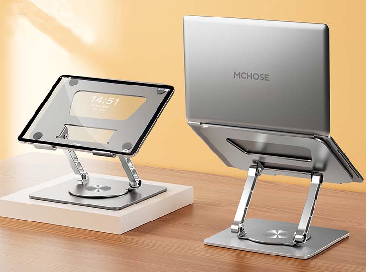 Adjustable COMPUTER Stand with 360 Rotating Base up to 16 Inches