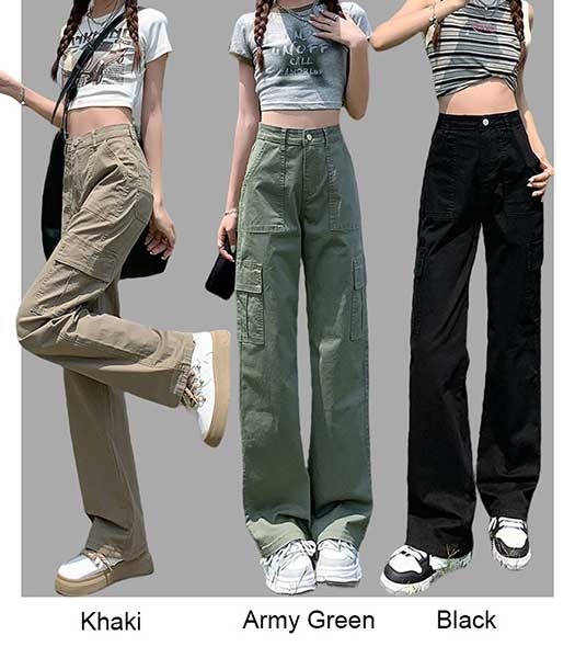 Women?s Cargo PANTS High Waisted Combat Military Trousers