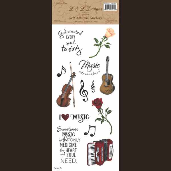 SCRAPBOOKING STICKERS - JOYFUL MUSIC