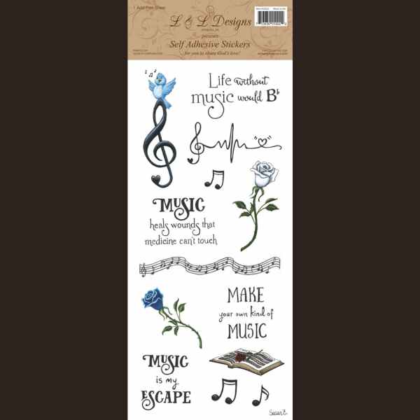 SCRAPBOOKING STICKERS - MUSIC IS LIFE