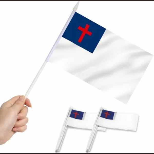 CHRISTIAN FLAG - PLASTIC