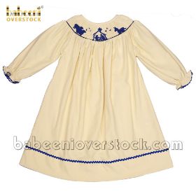 Lovely nativity activity hand smocked for children (baby clothes)