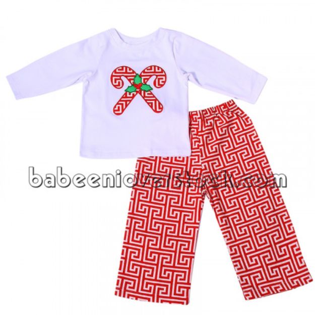 Cute Christmas CANDY appliqued set