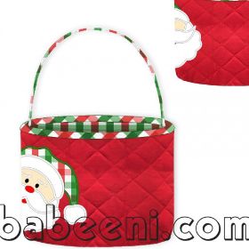 Cute Santa Claus applique hand bag