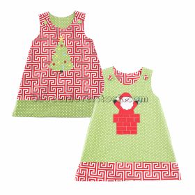 Xmas applique reversible dress