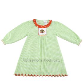 Nice thanksgiving smocked girl DRESS