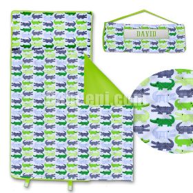 Alligators quilted SHEET set for baby