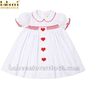 Lovely geometric smocked dress VALENTINE Day