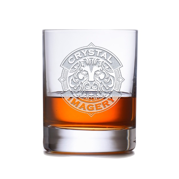 Crystal Rocks Glass - Deep Carved With Your Logo