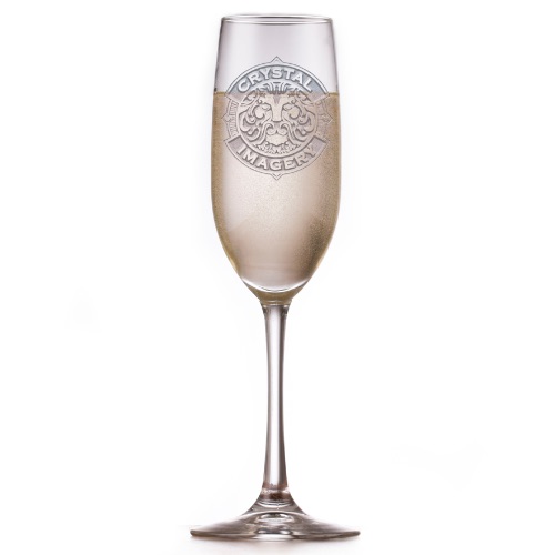 Champagne Toasting Flute - Deep Carved With Your Logo