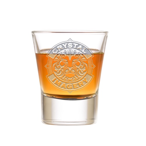 Shot Glass Deep Carved with Your Logo