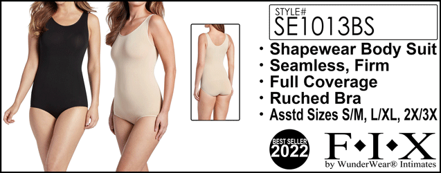 SE1013BS LADIES Seamless Full-Coverage ShapeWear Body Suit