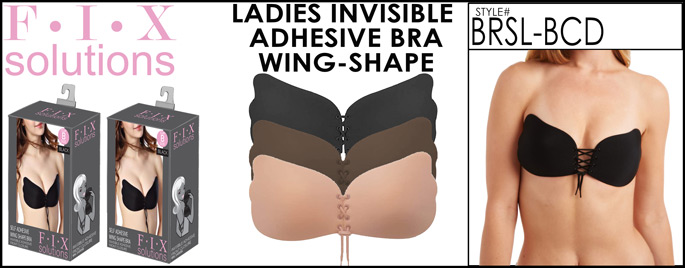 BRSL-BCD Ladies Adhesive Invisible BRA, Wing-Shape