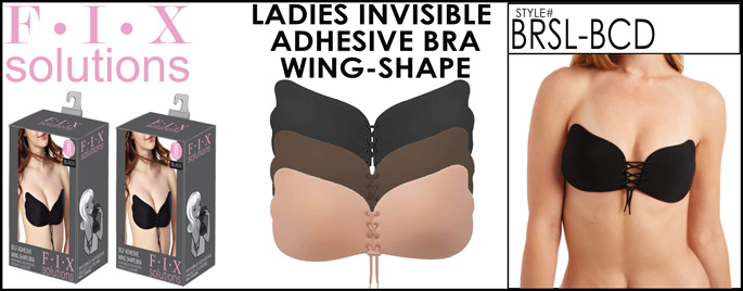 BRSL-BCD LADIES Adhesive Invisible Bra, Wing-Shape