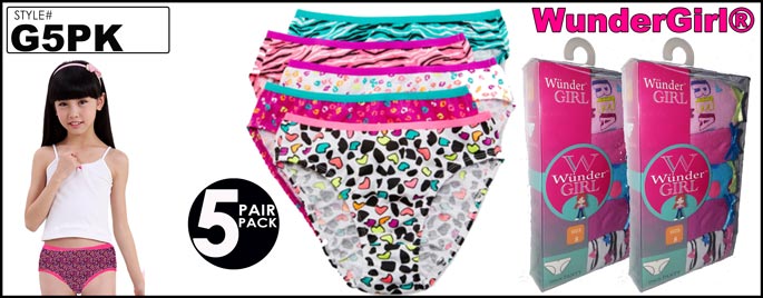 G5PK Girls 5PK Cotton Panties Assortments