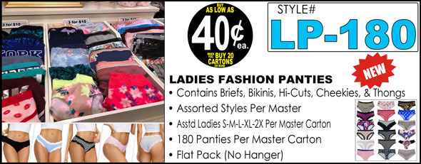 LP-180 Ladies Fashion Panties Assortment - Hot Deal 🔥