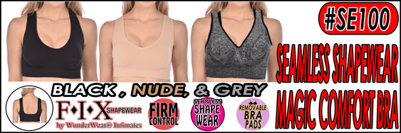 SE100 Magic Seamless Comfort Bra with Removable Bra Pads