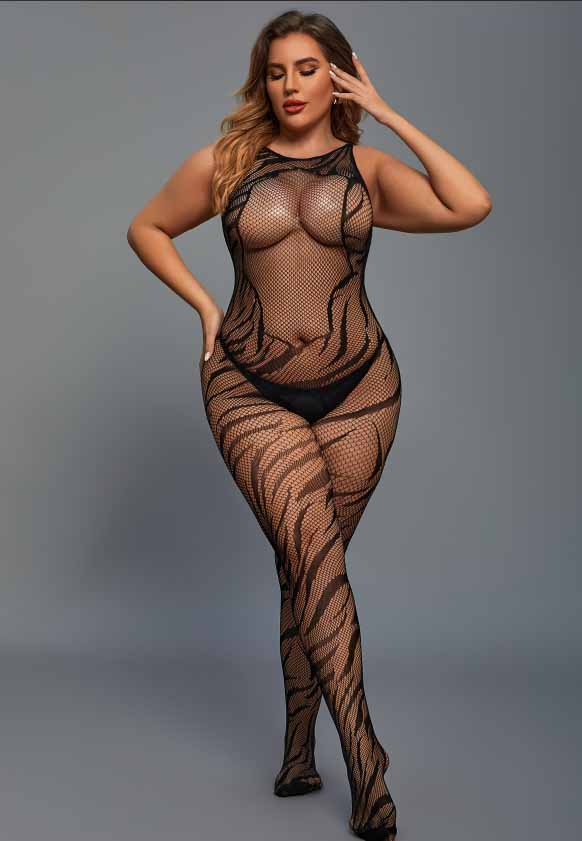 Queen size Ladies Sexy Fishnet Bodystocking 86002