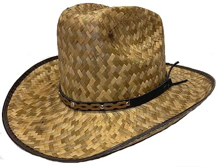 High Crown Palm Leaf Cowboy HAT