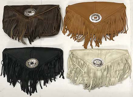 LEATHER Fringe Clutch