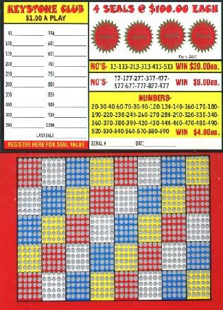 1000 HOLE KEYSTONE CLUB WITH FOUR $100 SEALS