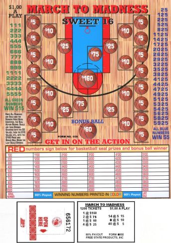 1200 COUNT MARCH TO MADNESS TICKET DEAL - $1.00 PER PLAY