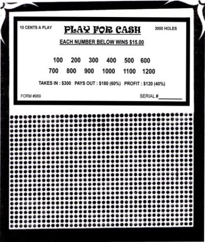 3000 HOLE PLAIN BOARD (PLAY FOR CASH)