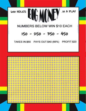 600 HOLE PLAIN BOARD (BIG MONEY) WITH LARGE HOLES