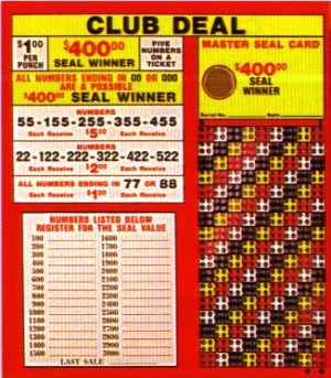 612 HOLE CLUB DEAL WITH $400 SEAL - $1.00 PER PLAY
