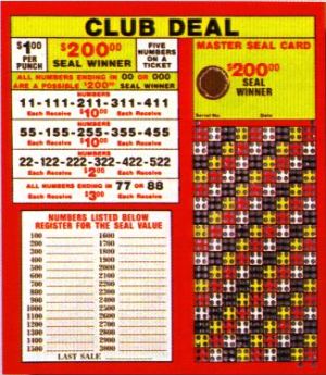 612 HOLE CLUB DEAL WITH $200 SEAL - $1.00 PER PLAY